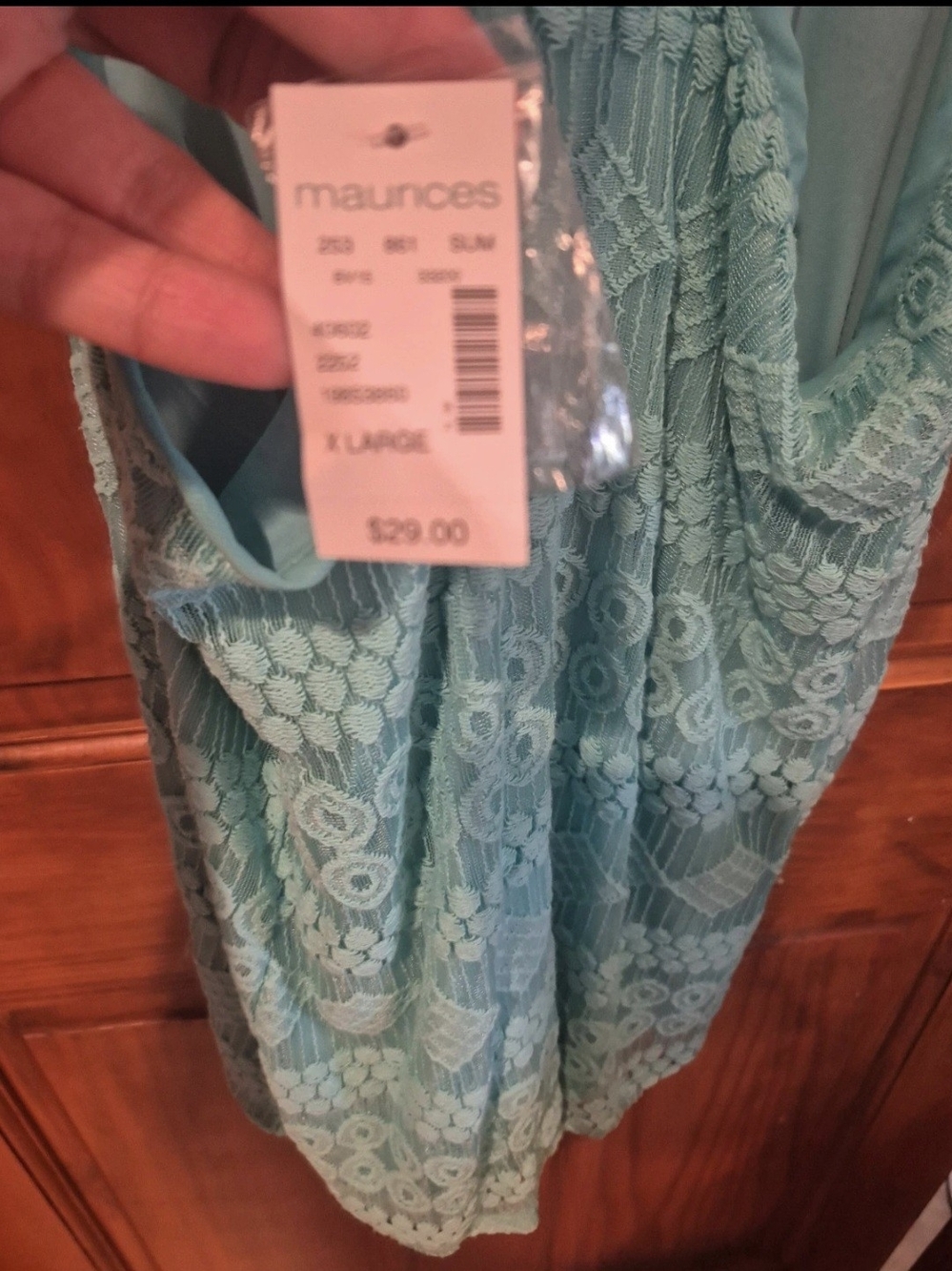 Maurices Lace Tank Top in Aqua